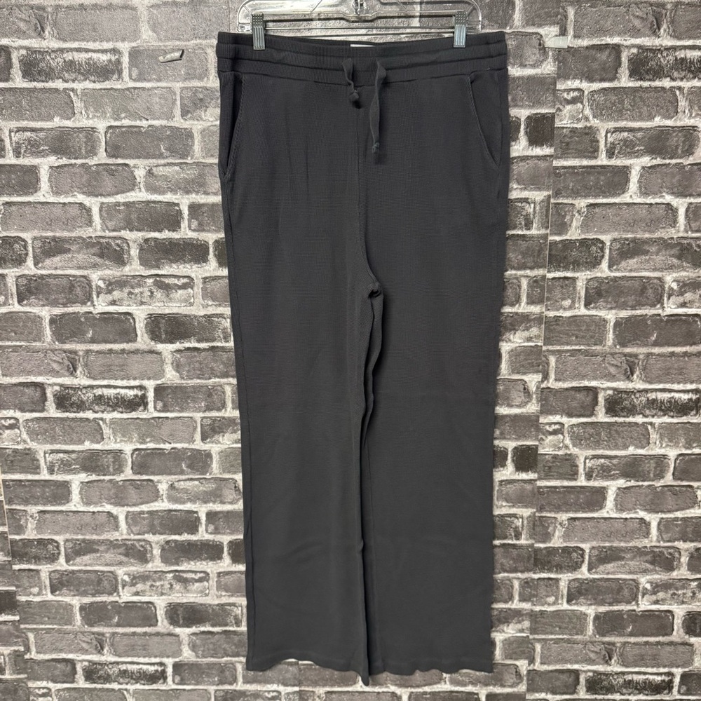 Losano Weekender Organic cotton Thermal Pant Loungewear gray wide leg